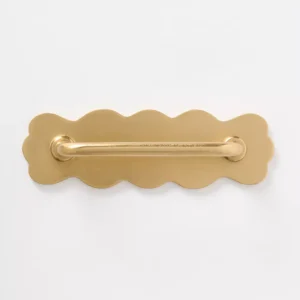 scalloped gold hardware