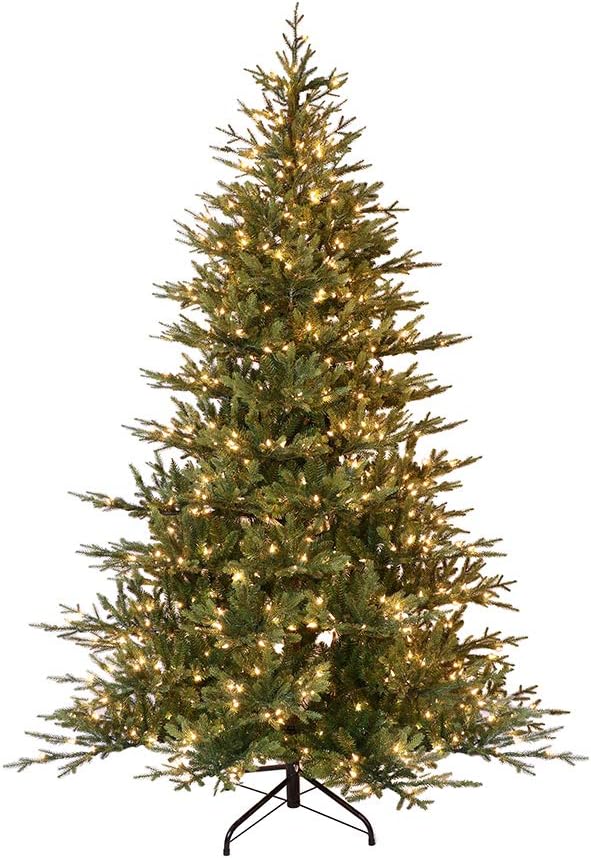 My 7.5 Foot Pre-Lit Balsam Fir Artificial Christmas Tree with 800 Clear Lights - Image 2