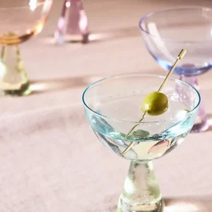 colorful coupe glasses