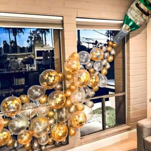 champagne balloon garland