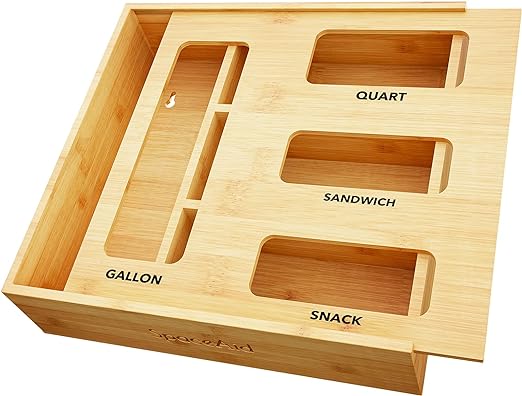 bamboo bag storage organizer