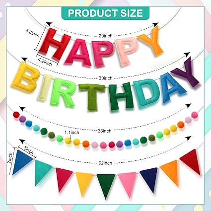 Felt Birthday Banners - Image 2