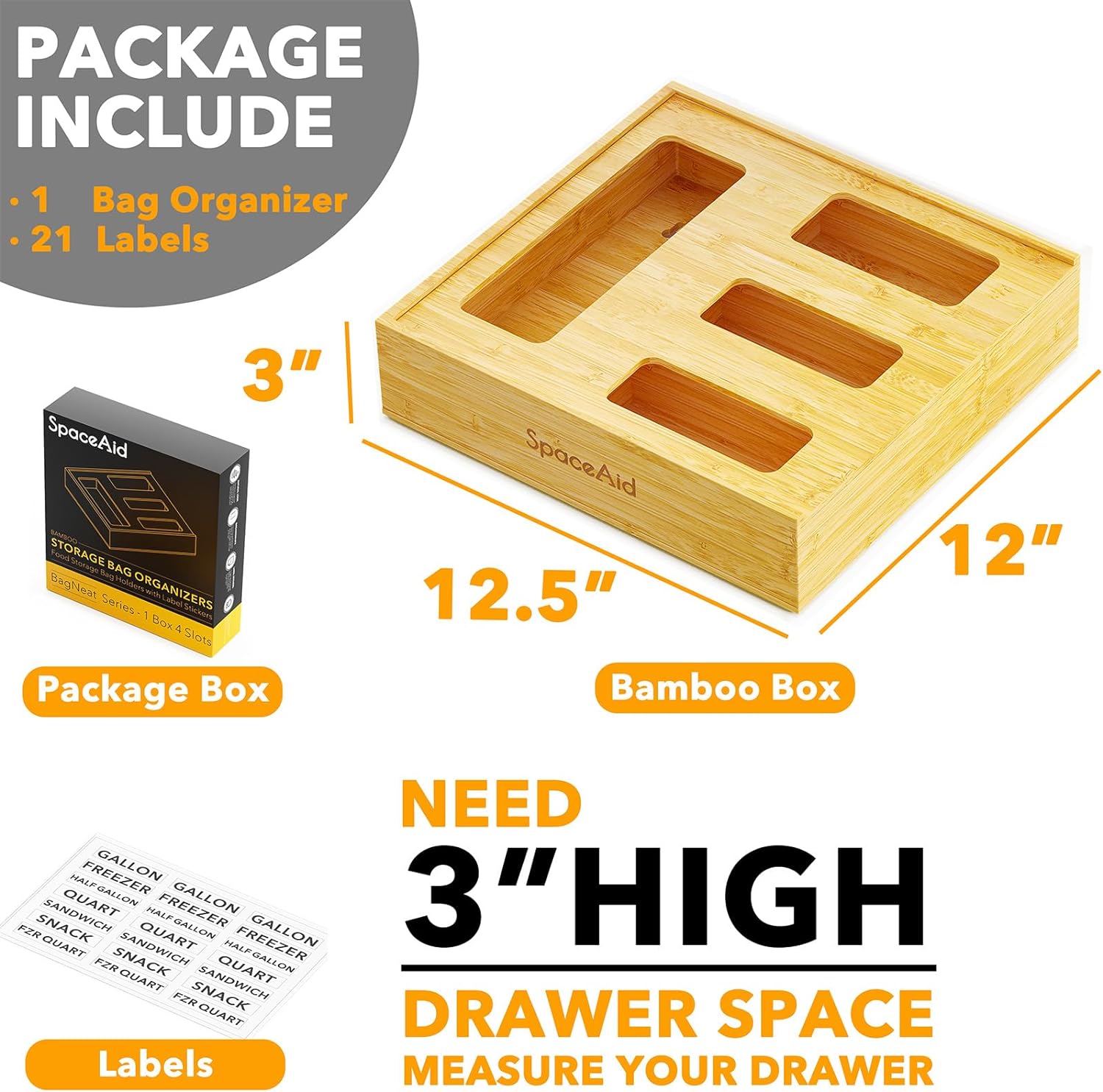 Bamboo Bag Storage Organizer - Image 4