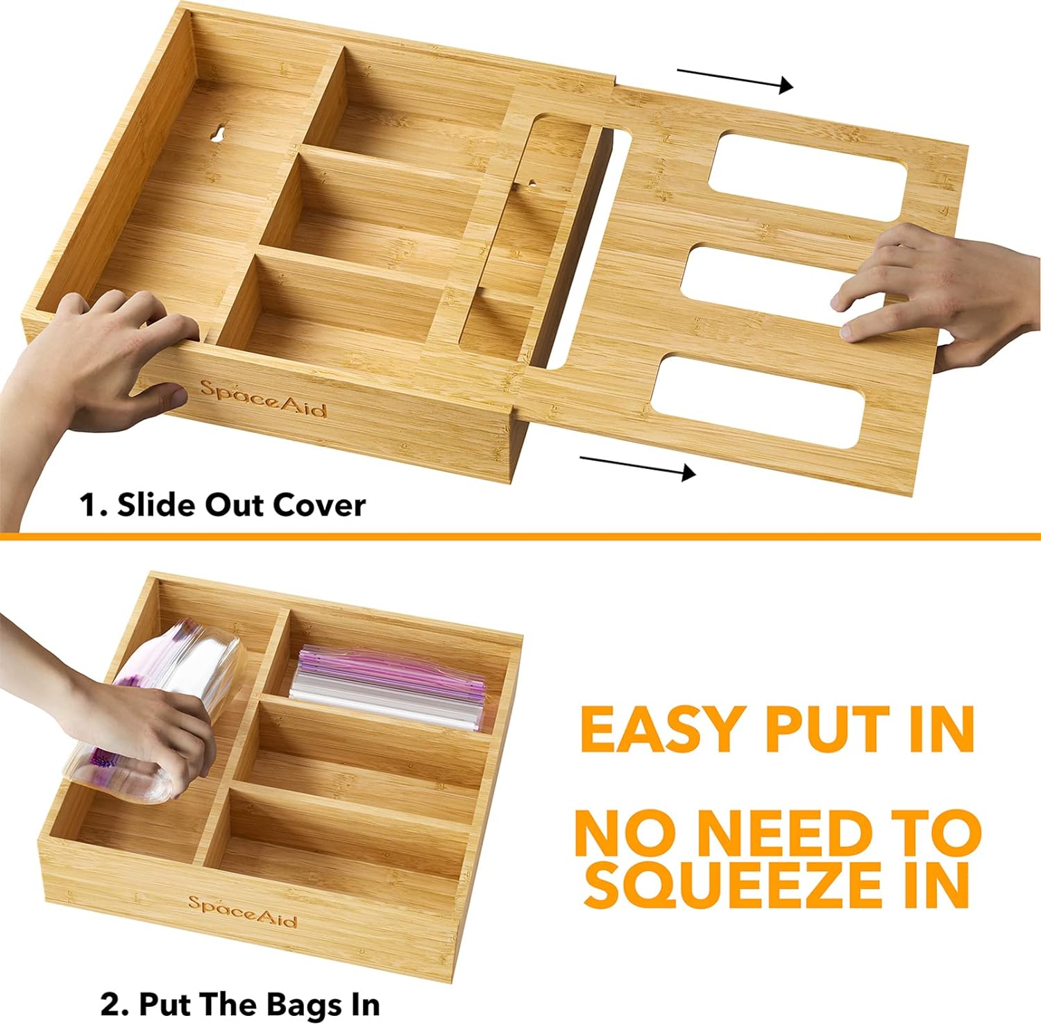 Bamboo Bag Storage Organizer - Image 3
