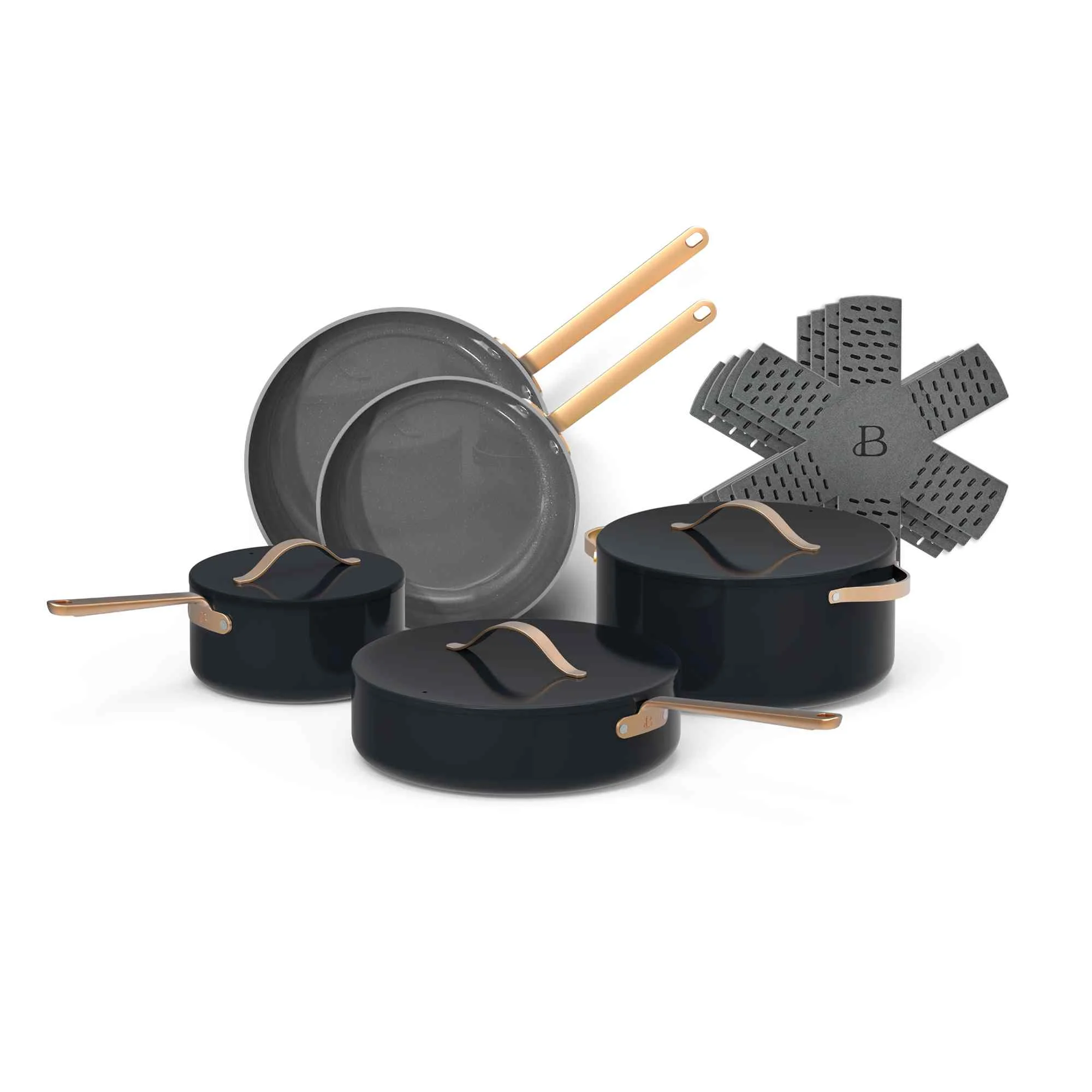 Beautiful 12pc Ceramic Non-Stick Cookware Set - 10 Colors - Image 4