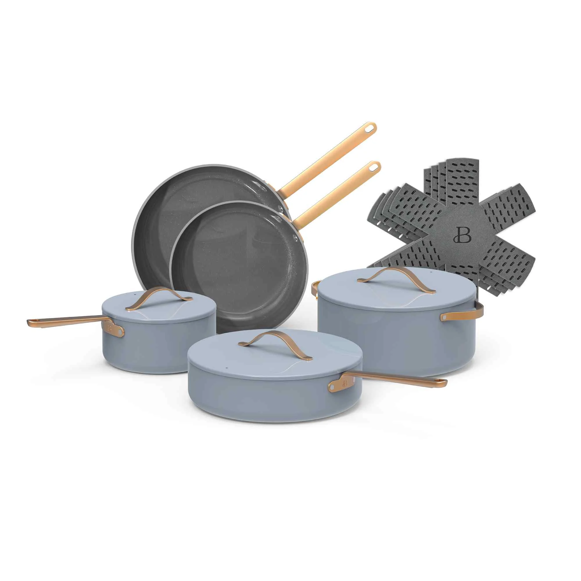 Beautiful 12pc Ceramic Non-Stick Cookware Set - 10 Colors - Image 5