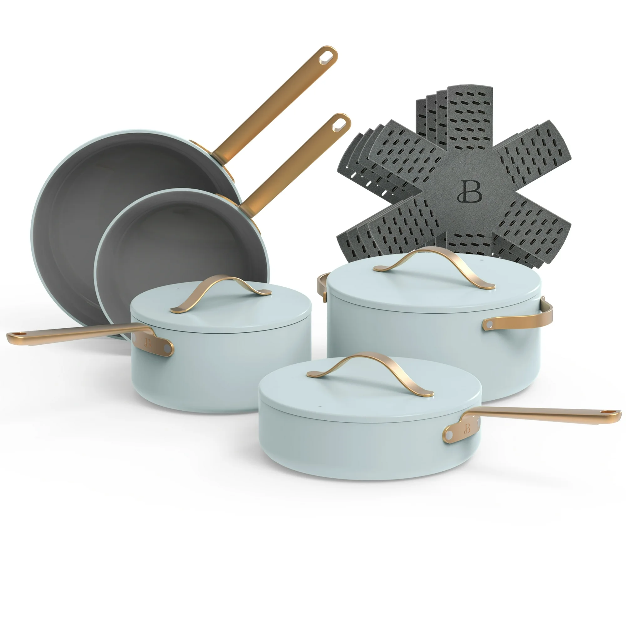 Beautiful 12pc Ceramic Non-Stick Cookware Set - 10 Colors