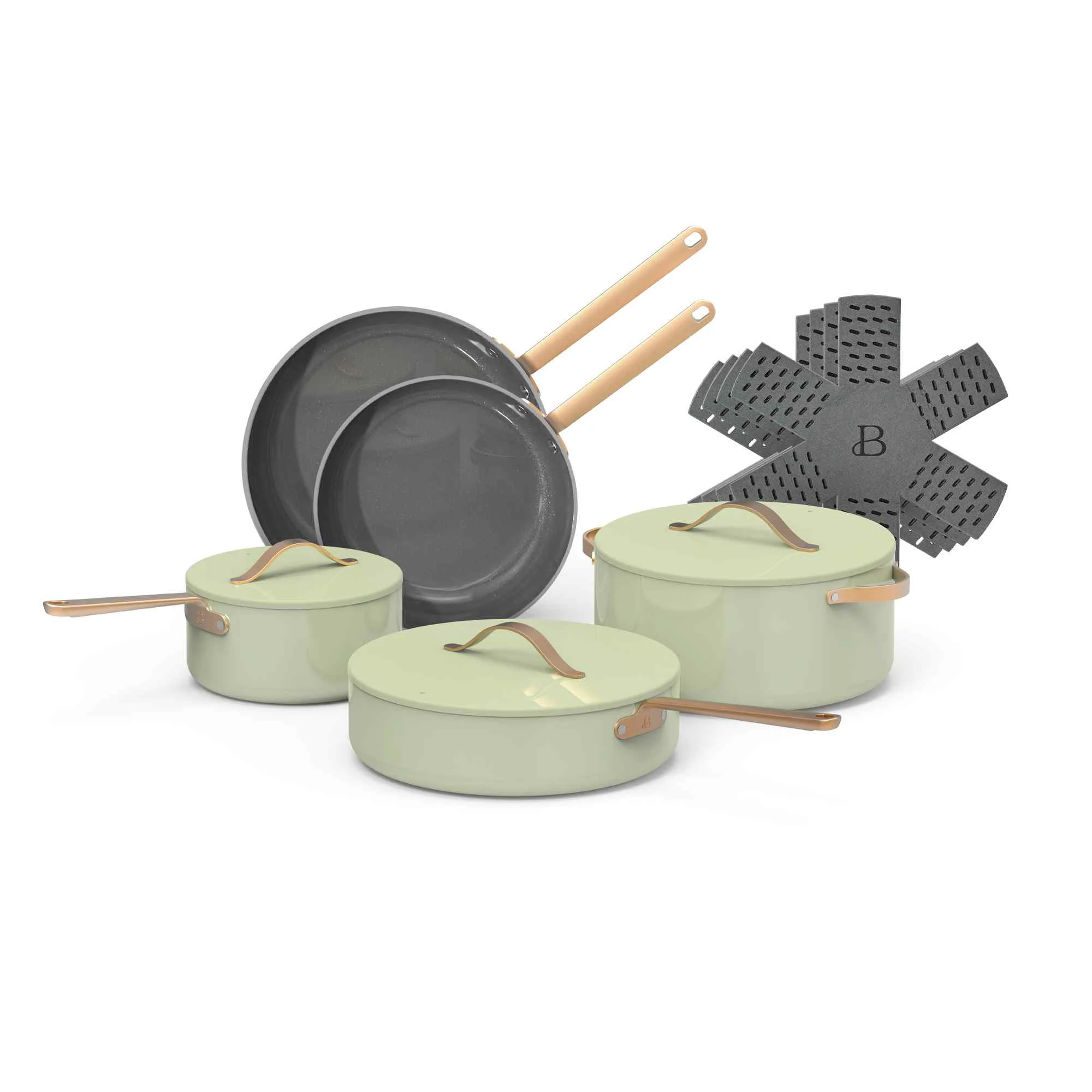 Beautiful 12pc Ceramic Non-Stick Cookware Set - 10 Colors - Image 8