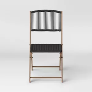 Purcell Patio Folding Chair Black - Threshold™ - Image 3