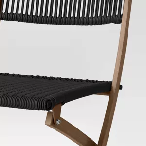 Purcell Patio Folding Chair Black - Threshold™ - Image 5