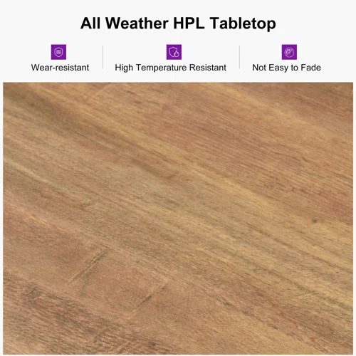 Woodlook Aluminum Dining Table - Image 3