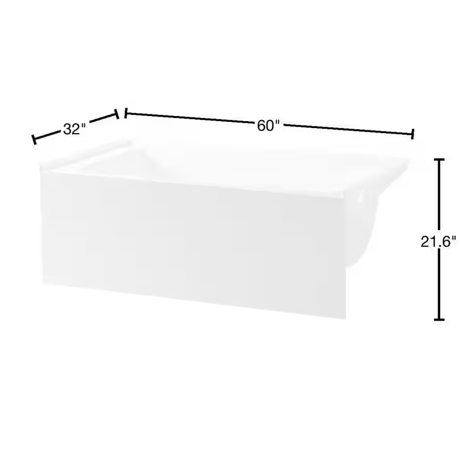 Modern Alcove Soaking Tub 60" - Image 2