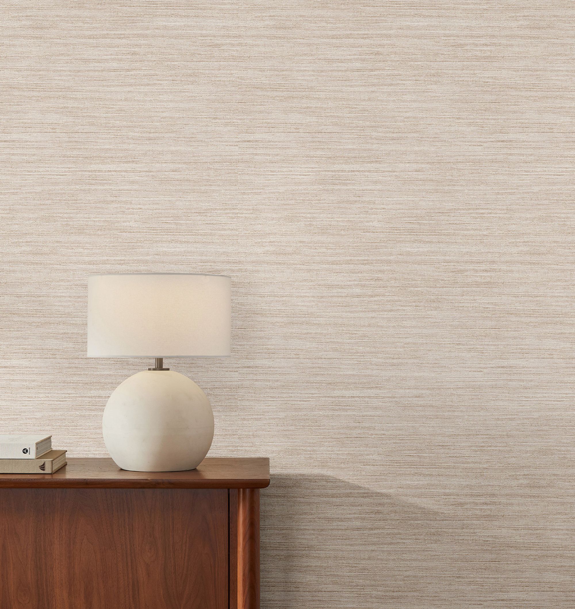 Faux Horizontal Grasscloth Wallpaper